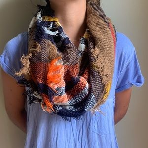 Fall colored circle blanket scarf
